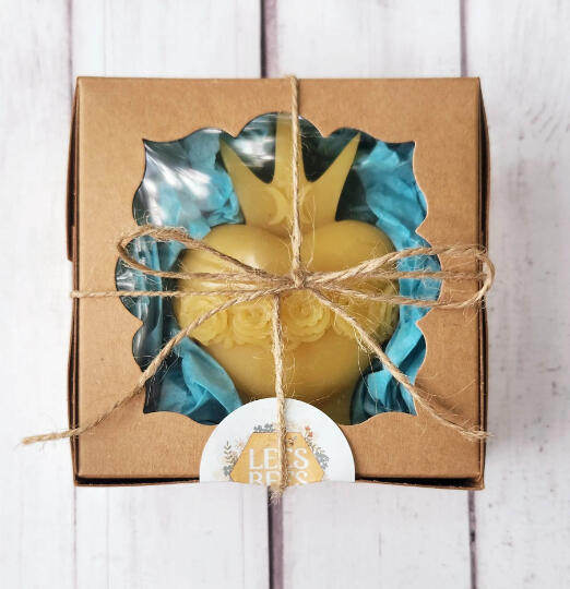 Packaged Immaculate Heart of Mary candle